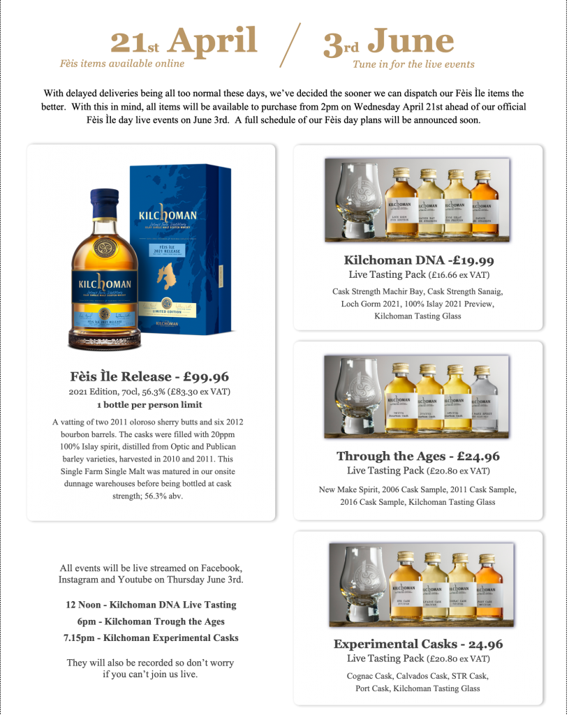 Feis Ile 21 Kilchoman Distillery