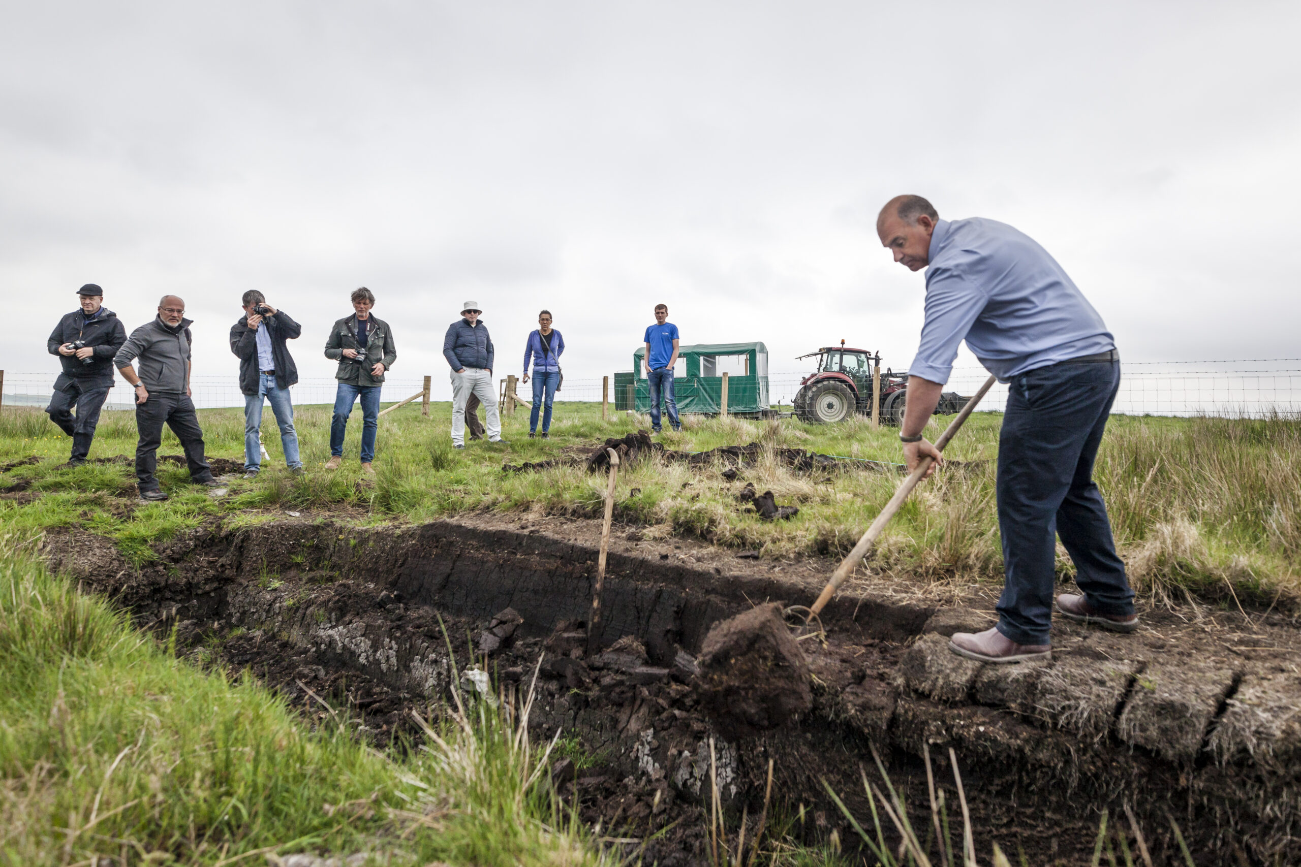 Traditional Peat Cutting Kilchoman Distillery